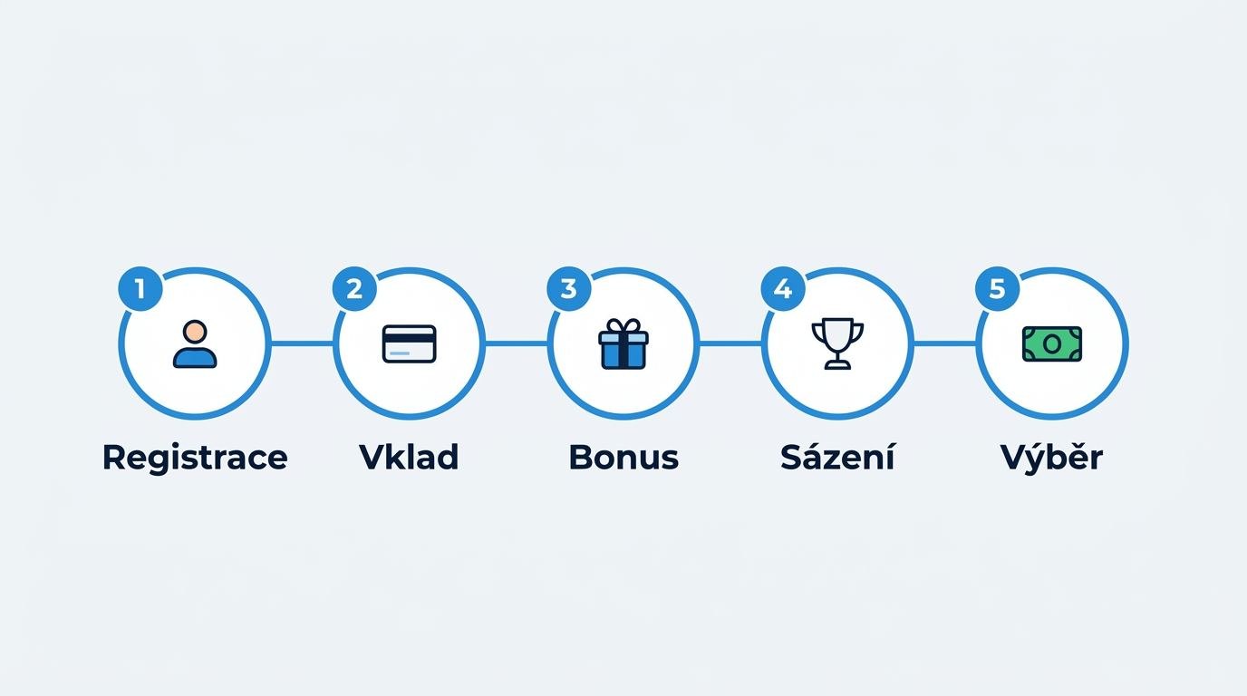 Registrace, vklad, bonus, sázení a výběr u zahraniční sázkové kanceláře